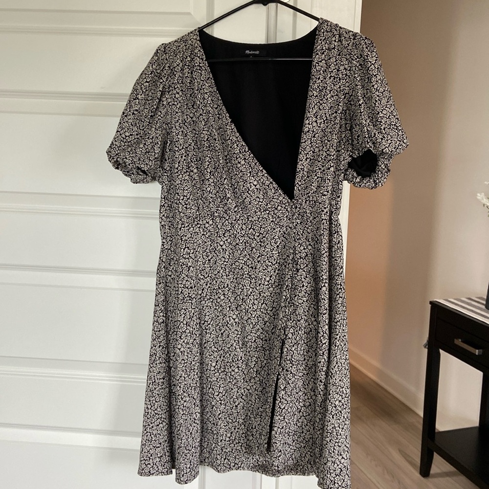 Madewell Printed Puff Sleeve Mini Dress 8